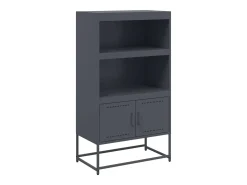 Aparador alto antracita 68,5x38,5x123,5 cm acero