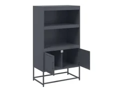 Aparador alto antracita 68,5x38,5x123,5 cm acero