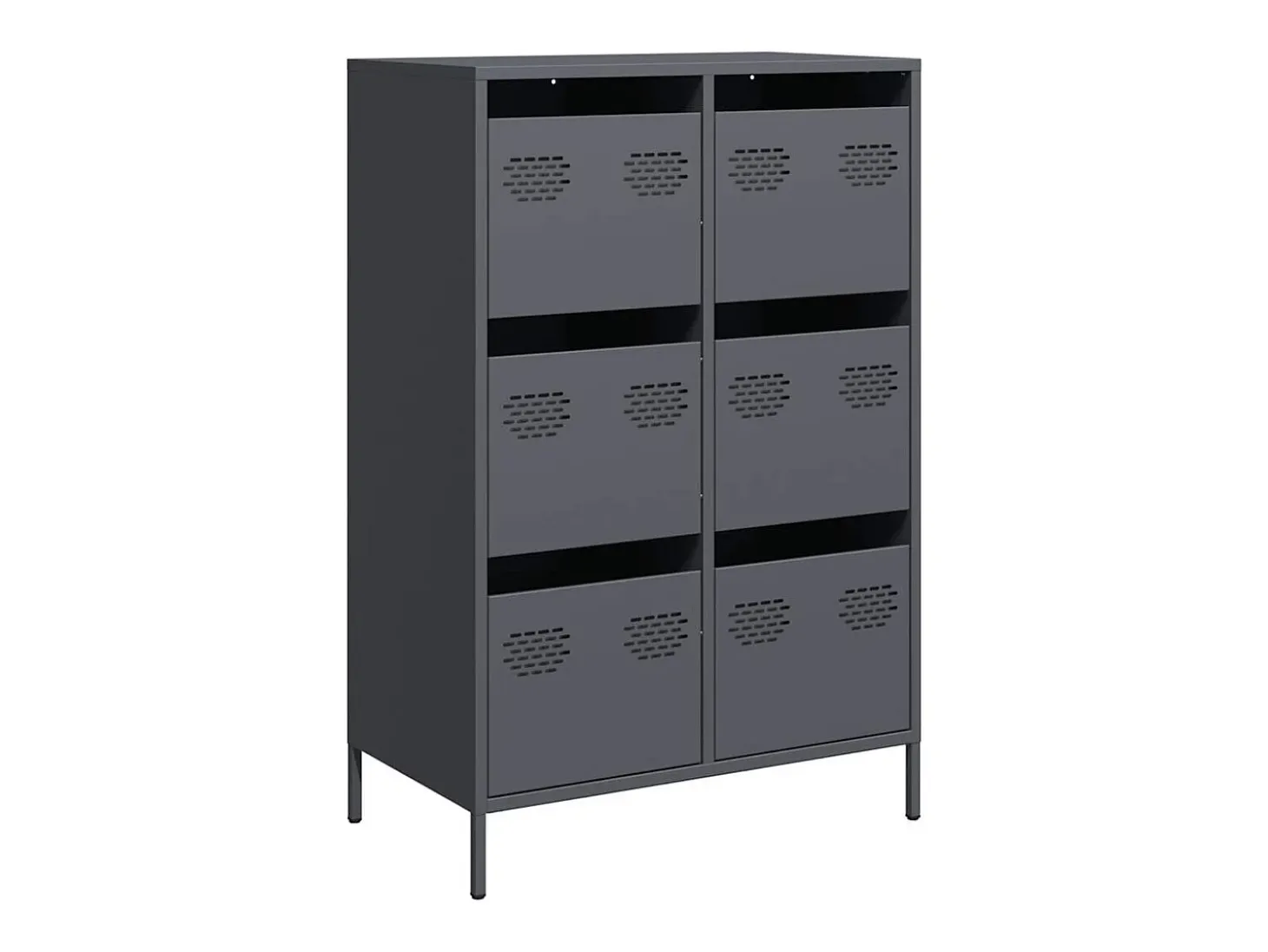Aparador alto antracita 68x39x101,5 cm acero