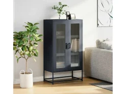 Aparador alto antracita 68x39x123 cm acero