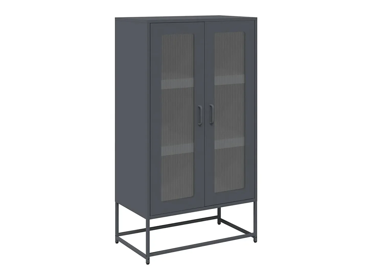 Aparador alto antracita 68x39x123 cm acero