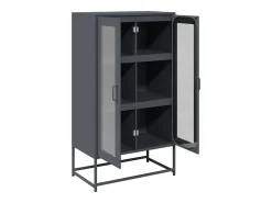 Aparador alto antracita 68x39x123 cm acero