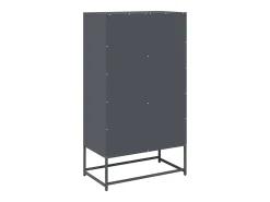 Aparador alto antracita 68x39x123 cm acero