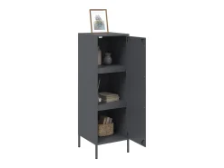 Aparador alto antracita 36x39x113 cm acero