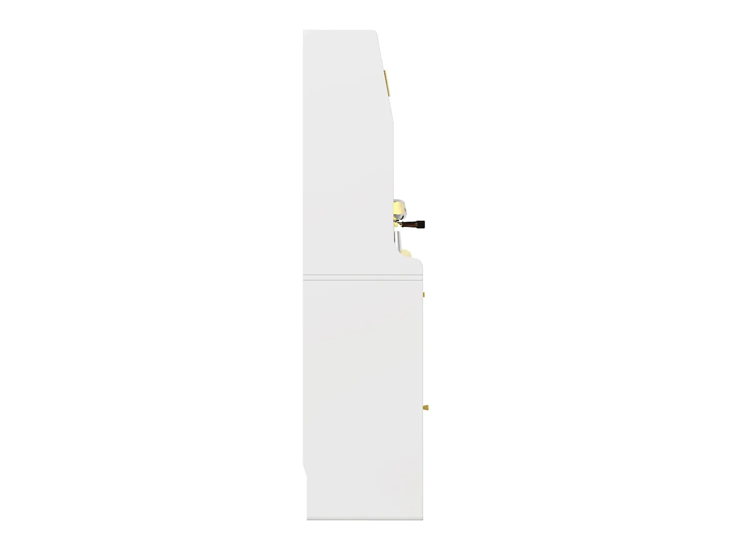 Aparador alto blanco - Aparador con 2 cajones y 5 puertas - estantes regulables e iluminación LED