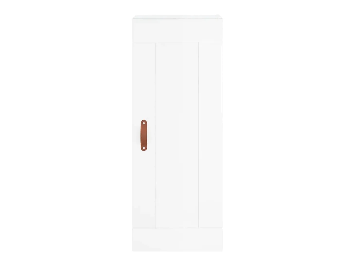 Aparador alto Blanco brillo 34,5x34x180 cm Madera de ingeniería