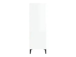 Aparador alto Blanco brillo 60x36x110 cm Madera de ingeniería