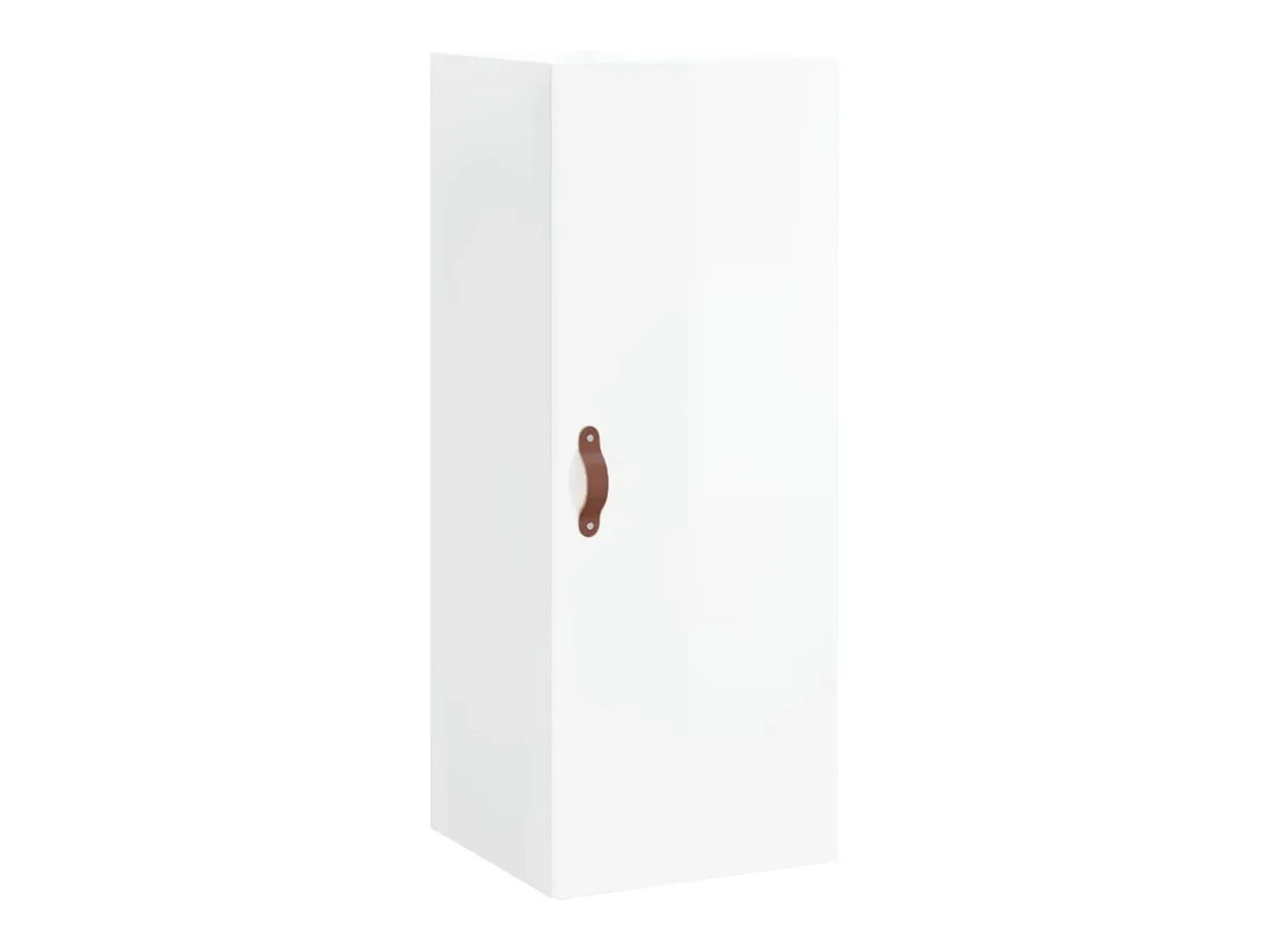 Aparador alto Blanco brillo 34,5x34x180 cm Madera de ingeniería