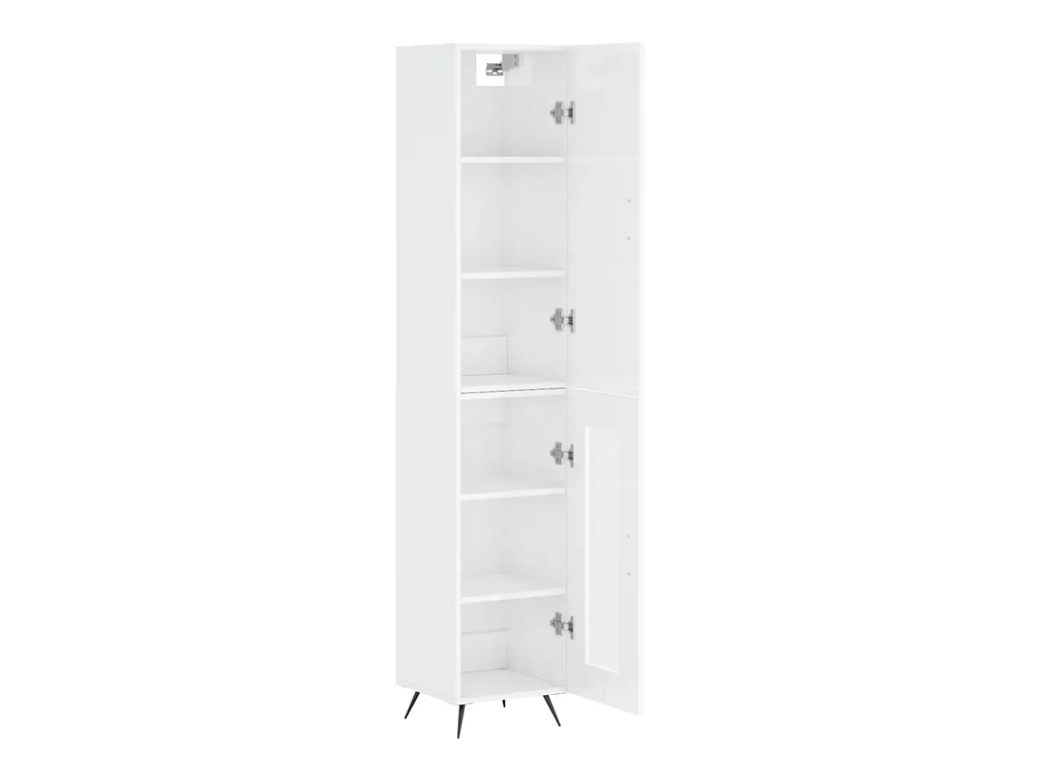 Aparador alto Blanco brillo 34,5x34x180 cm Madera de ingeniería
