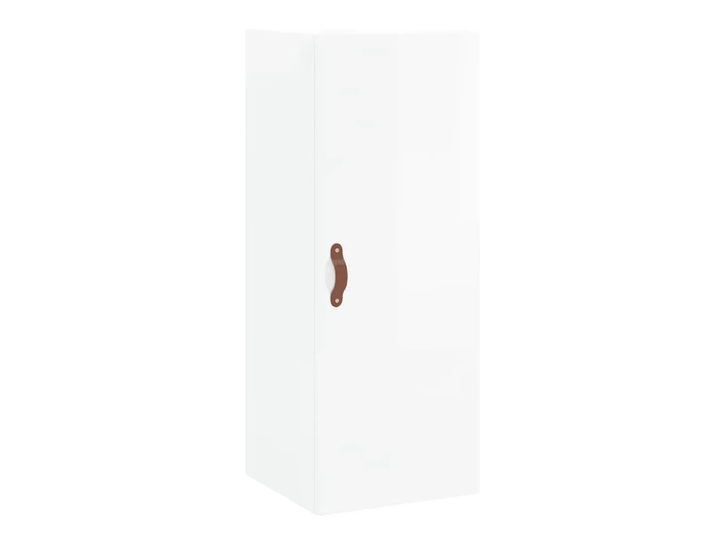 Aparador alto Blanco brillo 34,5x34x180 cm Madera de ingeniería