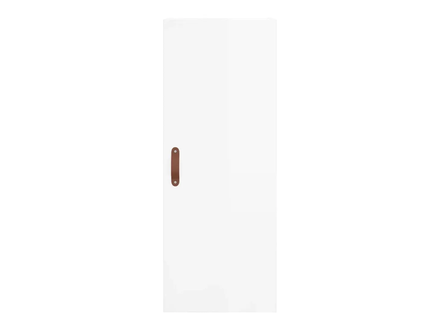 Aparador alto Blanco brillo 34,5x34x180 cm Madera de ingeniería