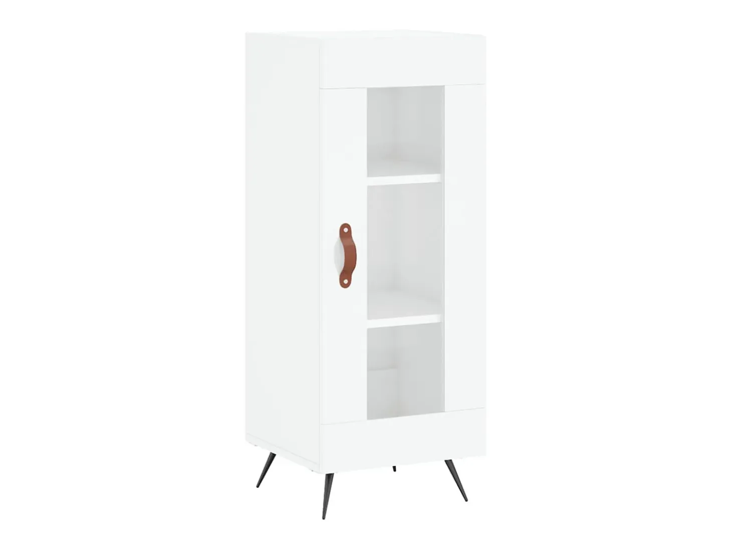 Aparador alto Blanco brillo 34,5x34x180 cm Madera de ingeniería