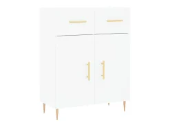 Aparador alto blanco 69,5x34x180 cm Madera contrachapada