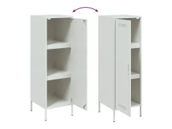 Aparador alto blanco 36x39x113 cm acero