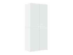 Aparador alto blanco 80x42,5x185 cm madera contrachapada