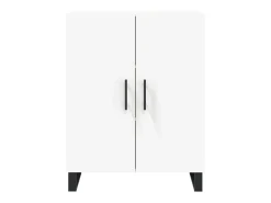Aparador alto blanco 69,5x34x180 cm Madera contrachapada