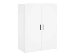 Aparador alto blanco 69,5x34x180 cm Madera contrachapada