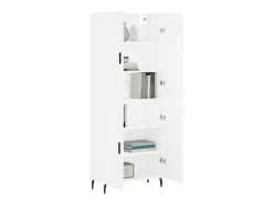 Aparador alto blanco 69,5x34x180 cm Madera contrachapada