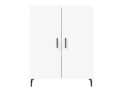 Aparador alto blanco 69,5x34x180 cm Madera contrachapada