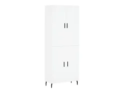 Aparador alto blanco 69,5x34x180 cm Madera contrachapada
