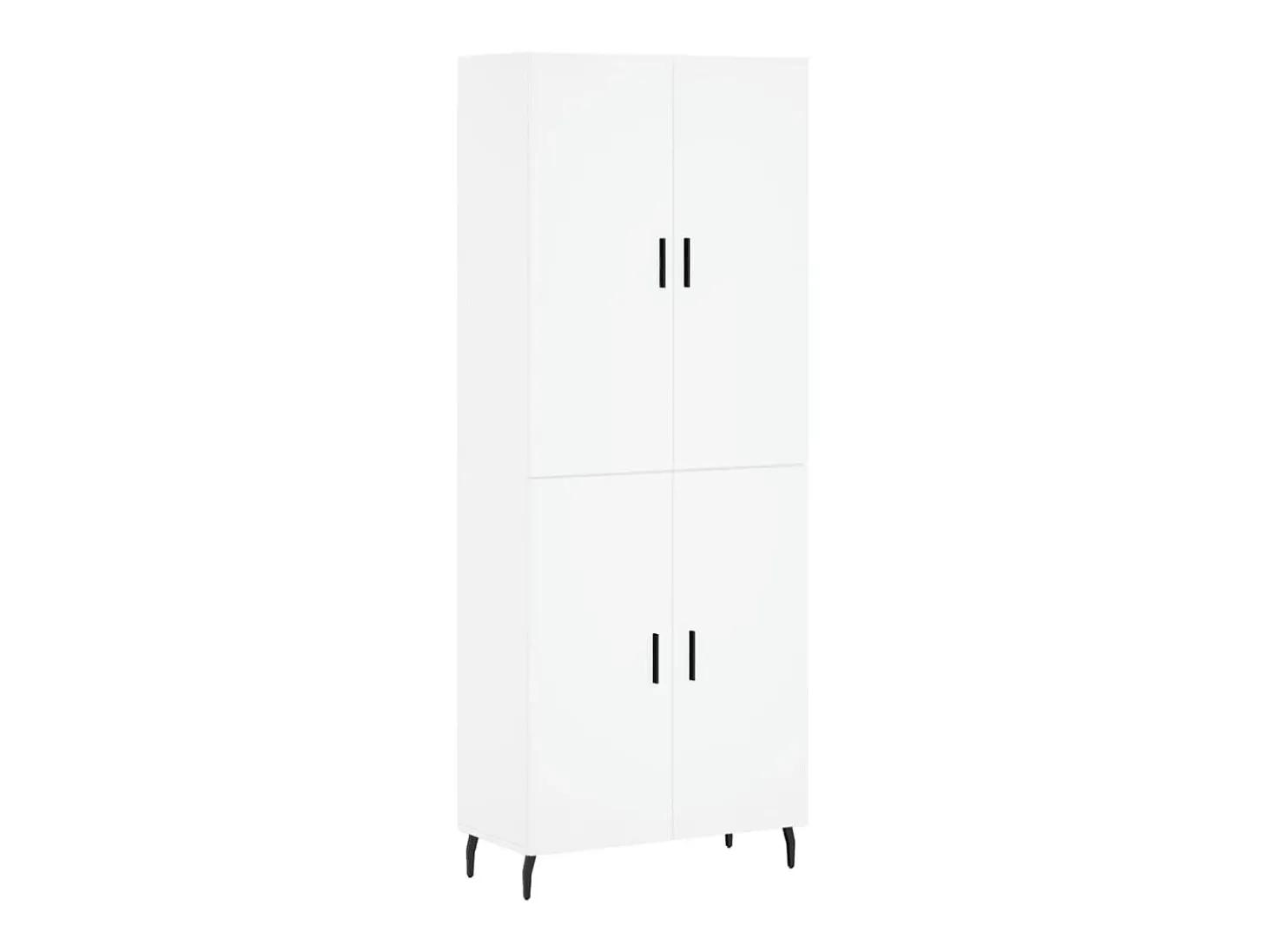 Aparador alto blanco 69,5x34x180 cm Madera contrachapada