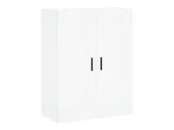 Aparador alto blanco 69,5x34x180 cm Madera contrachapada