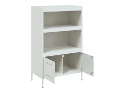Aparador alto blanco 68x39x113 cm acero