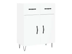 Aparador alto blanco 69,5x34x180 cm Madera contrachapada