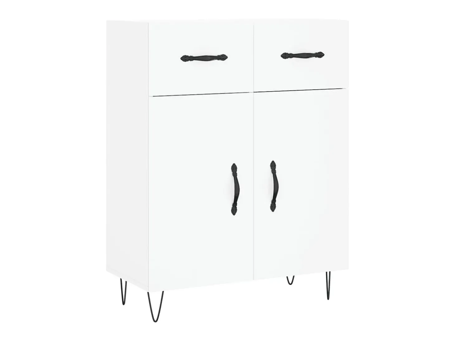 Aparador alto blanco 69,5x34x180 cm Madera contrachapada