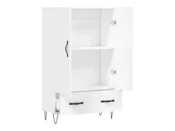 Aparador alto blanco 69,5x31x115 cm madera contrachapada