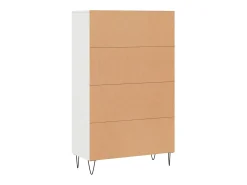 Aparador alto blanco 69,5x31x115 cm madera contrachapada