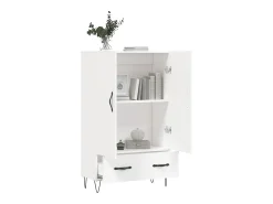 Aparador alto blanco 69,5x31x115 cm madera contrachapada