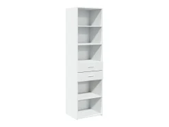 Aparador alto blanco 50x42,5x185 cm madera contrachapada