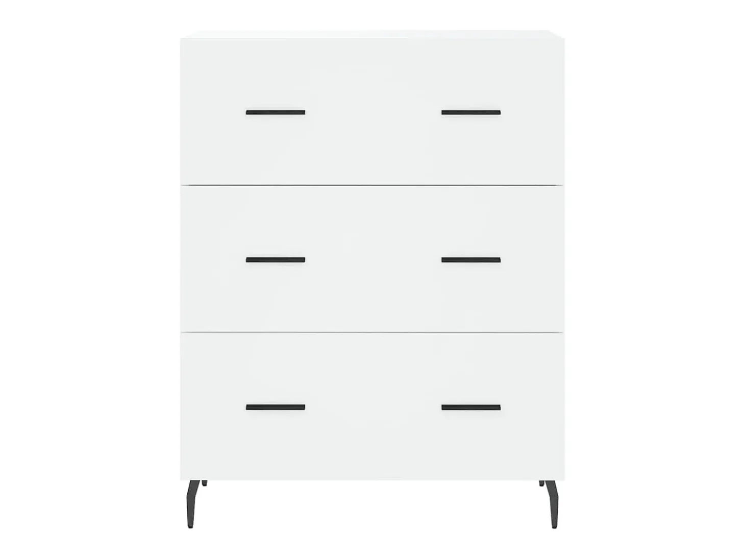Aparador alto blanco 69,5x34x180 cm Madera contrachapada