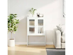 Aparador alto blanco 68x39x107 cm acero