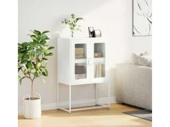 Aparador alto blanco 68x39x107 cm acero