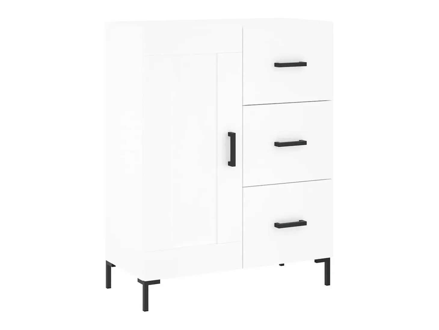 Aparador alto blanco 69,5x34x180 cm Madera contrachapada