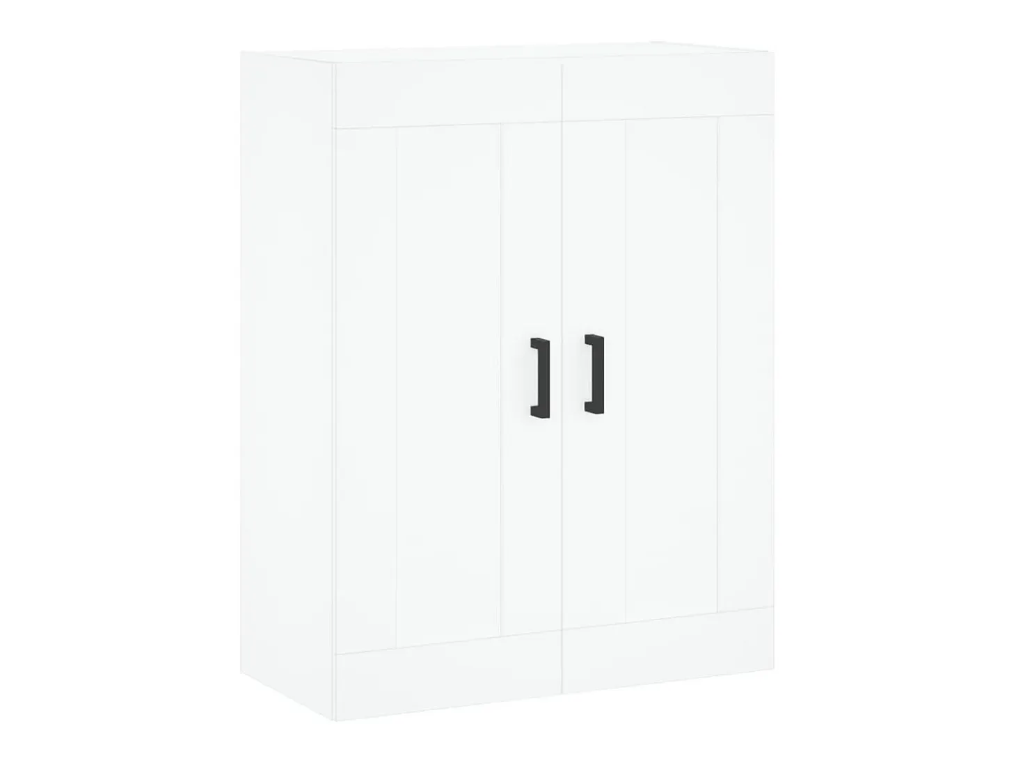 Aparador alto blanco 69,5x34x180 cm Madera contrachapada