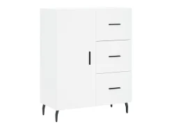 Aparador alto blanco 69,5x34x180 cm Madera contrachapada