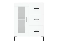 Aparador alto blanco 69,5x34x180 cm Madera contrachapada