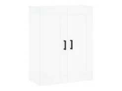 Aparador alto blanco 69,5x34x180 cm Madera contrachapada