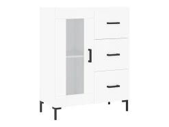 Aparador alto blanco 69,5x34x180 cm Madera contrachapada