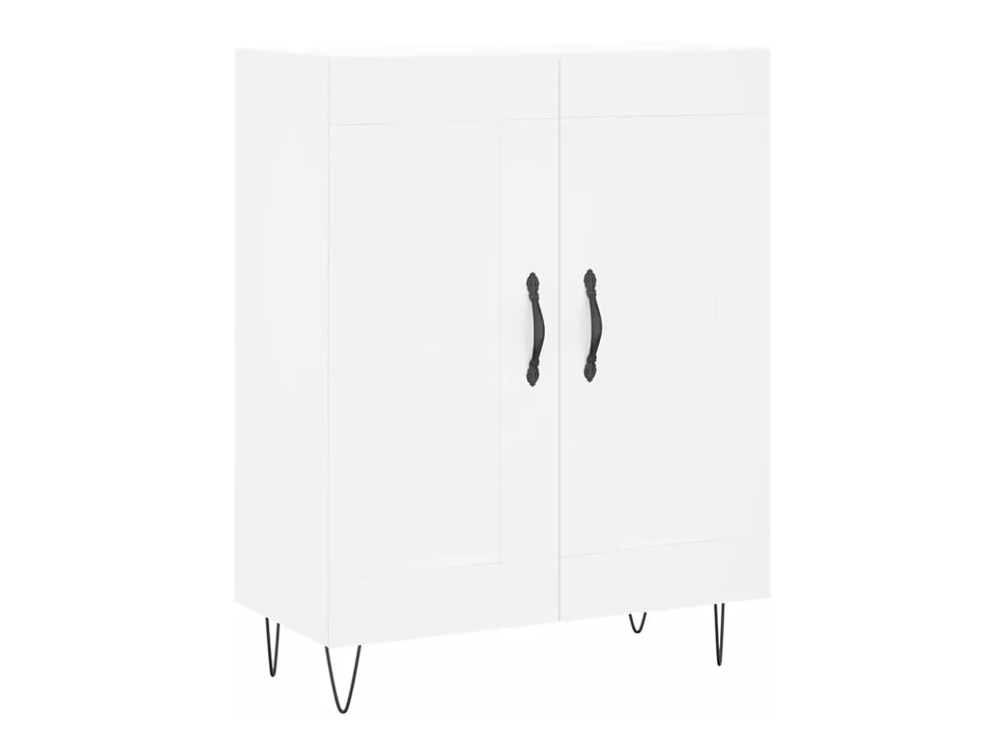 Aparador alto blanco 69,5x34x180 cm Madera contrachapada