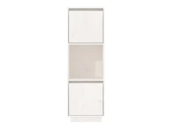 Aparador alto Blanco 38x35x117 cm Madera maciza de pino