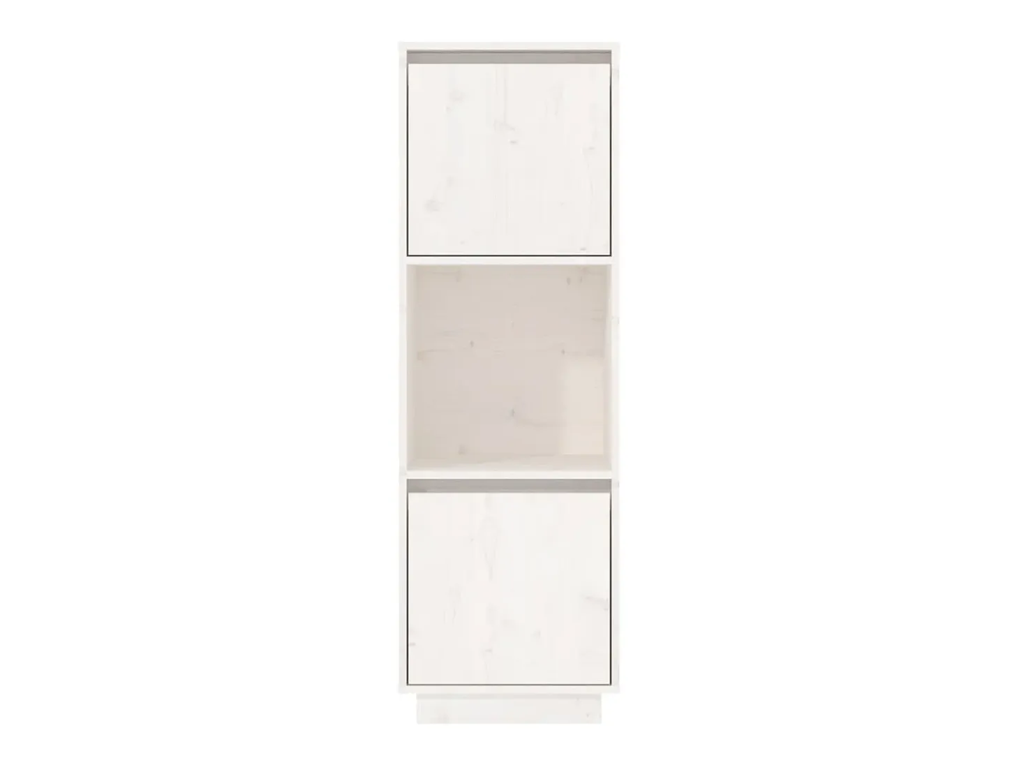 Aparador alto Blanco 38x35x117 cm Madera maciza de pino
