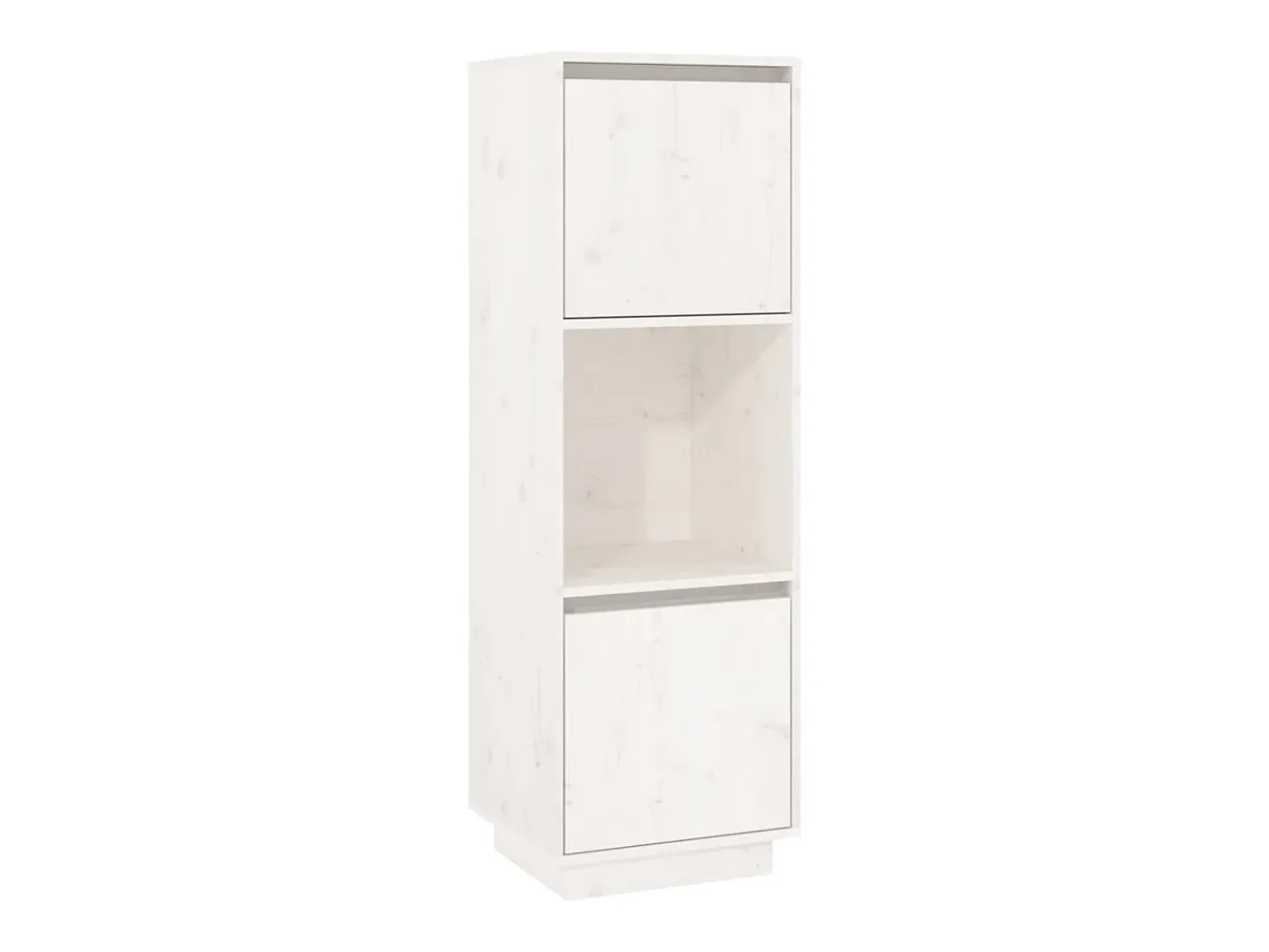 Aparador alto Blanco 38x35x117 cm Madera maciza de pino
