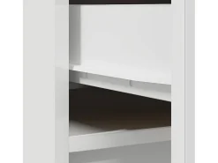 Aparador alto blanco 37,5x35x180 cm madera de ingeniería