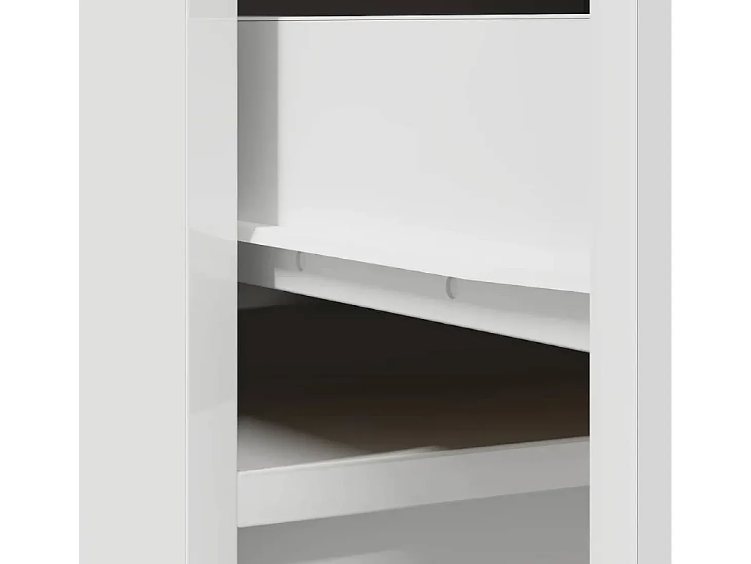 Aparador alto blanco 37,5x35x180 cm madera de ingeniería