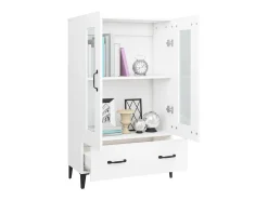 Aparador alto blanco 70x31x115 cm Madera contrachapada