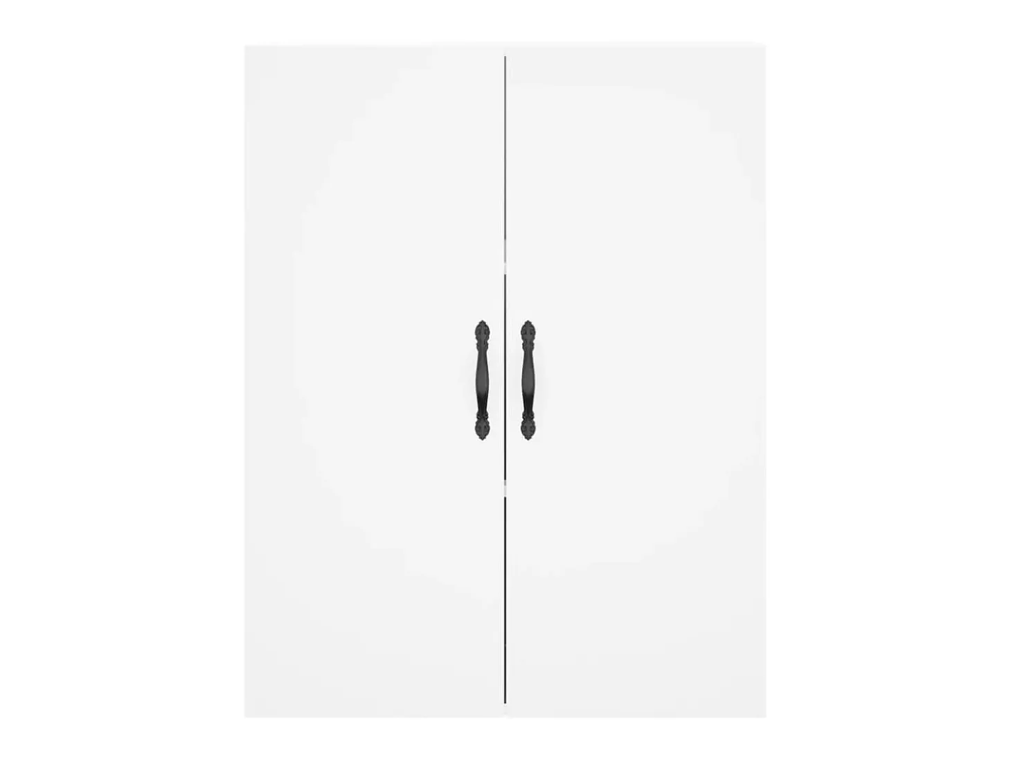 Aparador alto blanco 69,5x34x180 cm Madera contrachapada